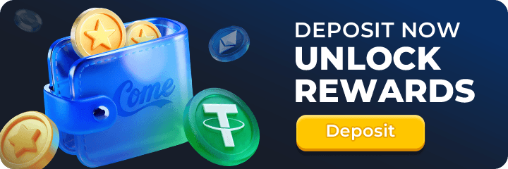 New Come Game bonus and wallet rewards banner